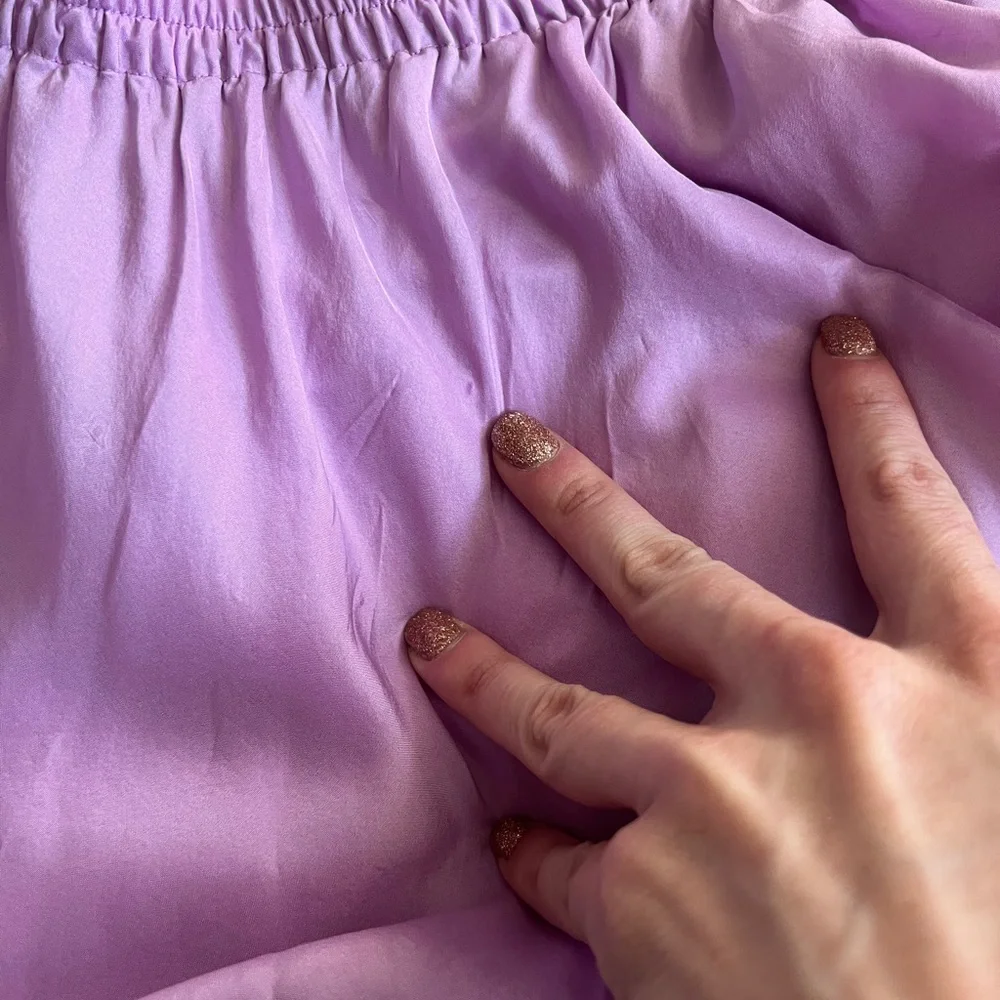 Vince Silk Lavender Circle Skirt - Picture 6 of 7